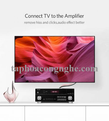 Ugreen 50285 0.5M màu Đen Cáp âm thanh Bông sen 2 ra 2 dương AV104 30050285